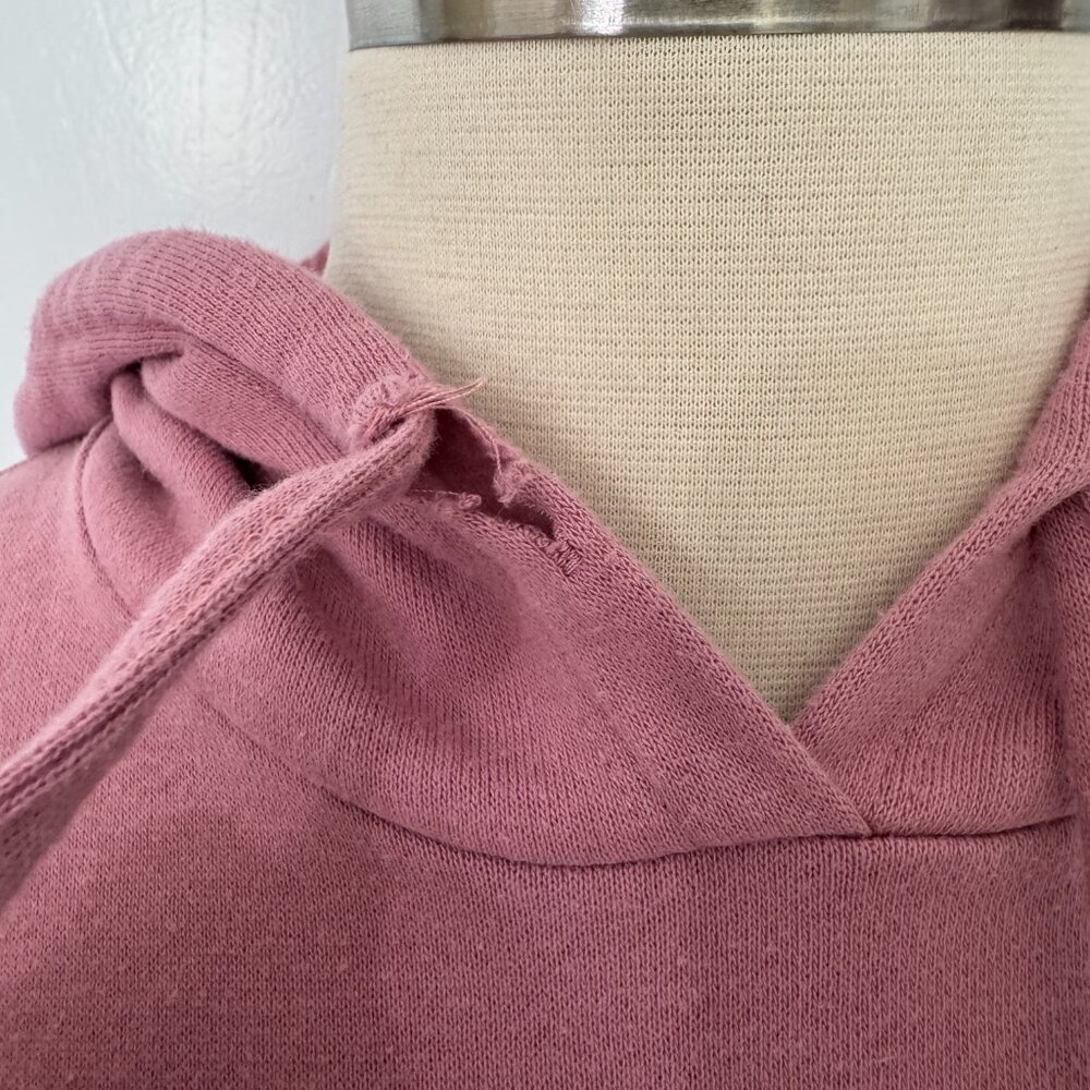 Disney Pink & Gray Colorblock Hoodie Medium Mickey Logo Sweatshirt - Picture 2 of 10